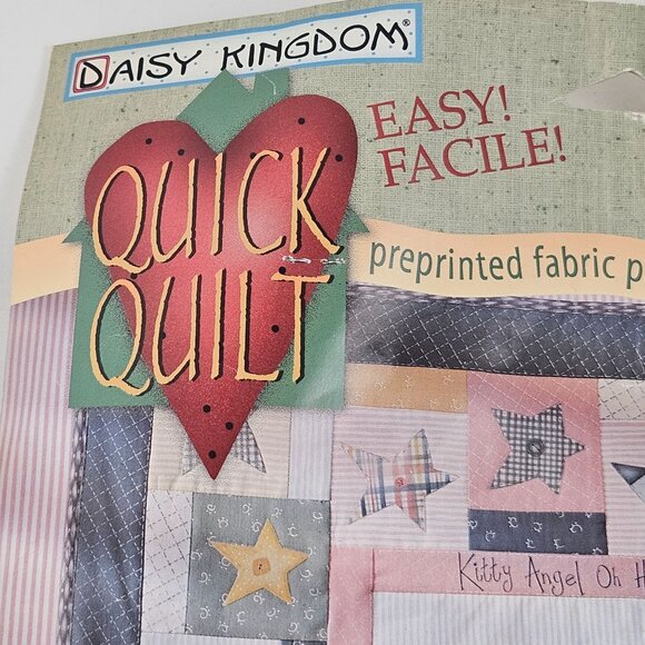 Daisy Kingdom Quick Quilt Kitty Angel Panel Ket 0137 04001 Preprinted 36 x 45 - Picture 2 of 13
